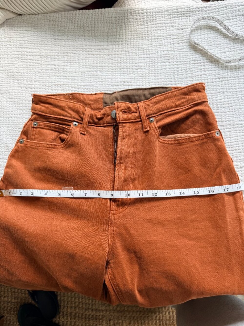 Everlane High Rise Jeans Rust Terracotta - Picture 6 of 9